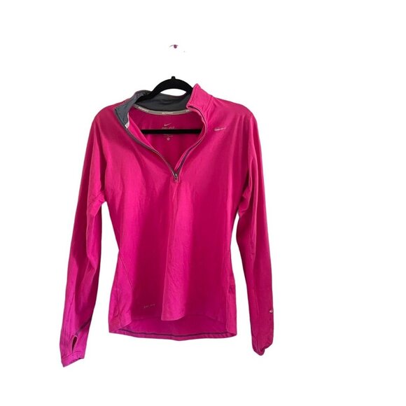 Nike Element Women's 1/2-Zip Pink Running Top - Picture 2 of 5